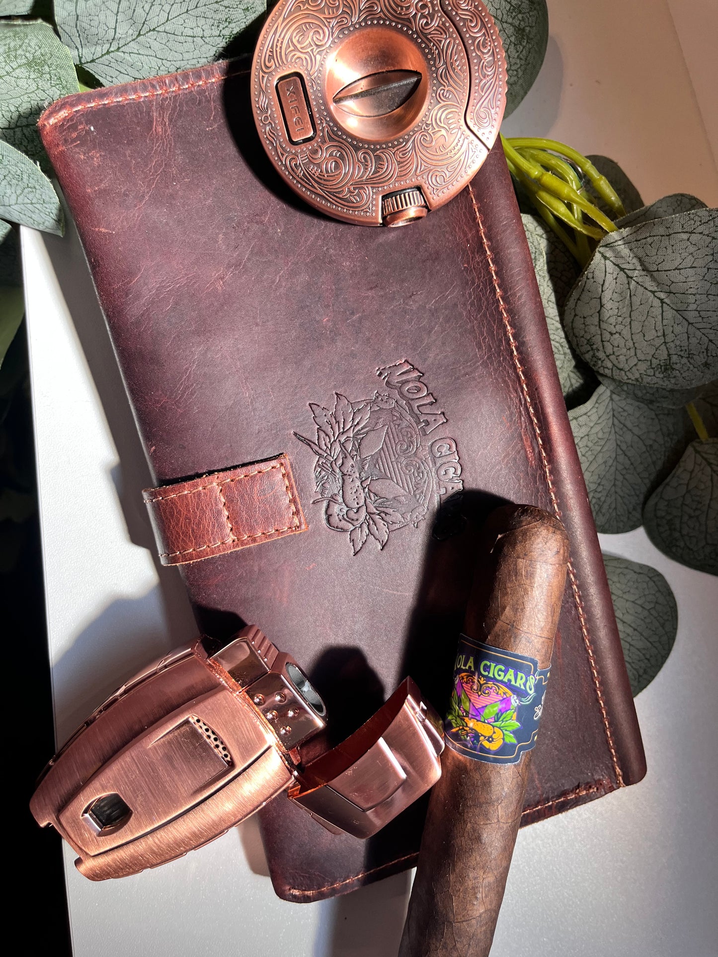 Custom Leather Cigar Case