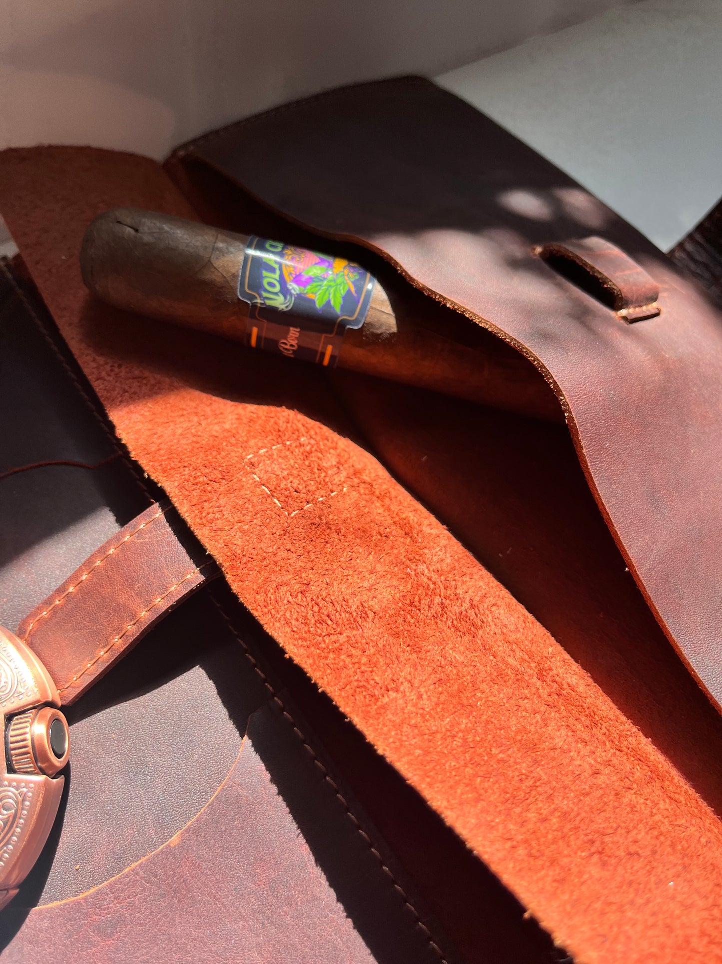 Custom Leather Cigar Case